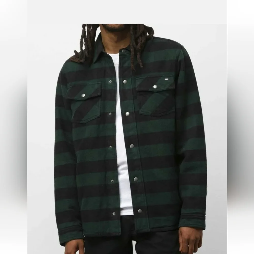 VANS Men's Reversible Jacket - Green/Black - NWT - Picture 3 of 6